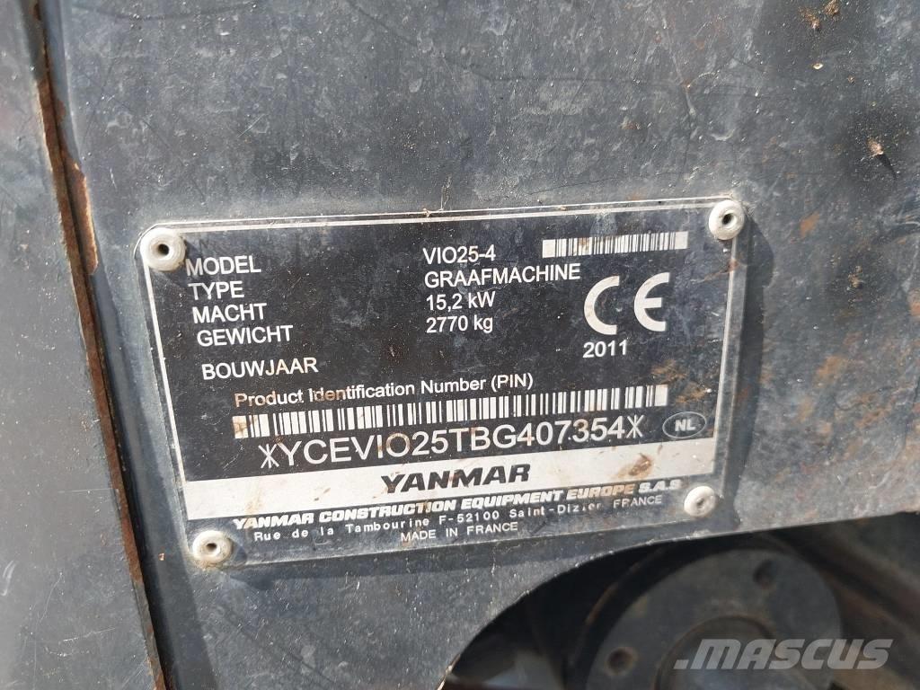 Yanmar Vio 25-4 حفارات صغيرة أقل من 7 طن (حفارات صغيرة)