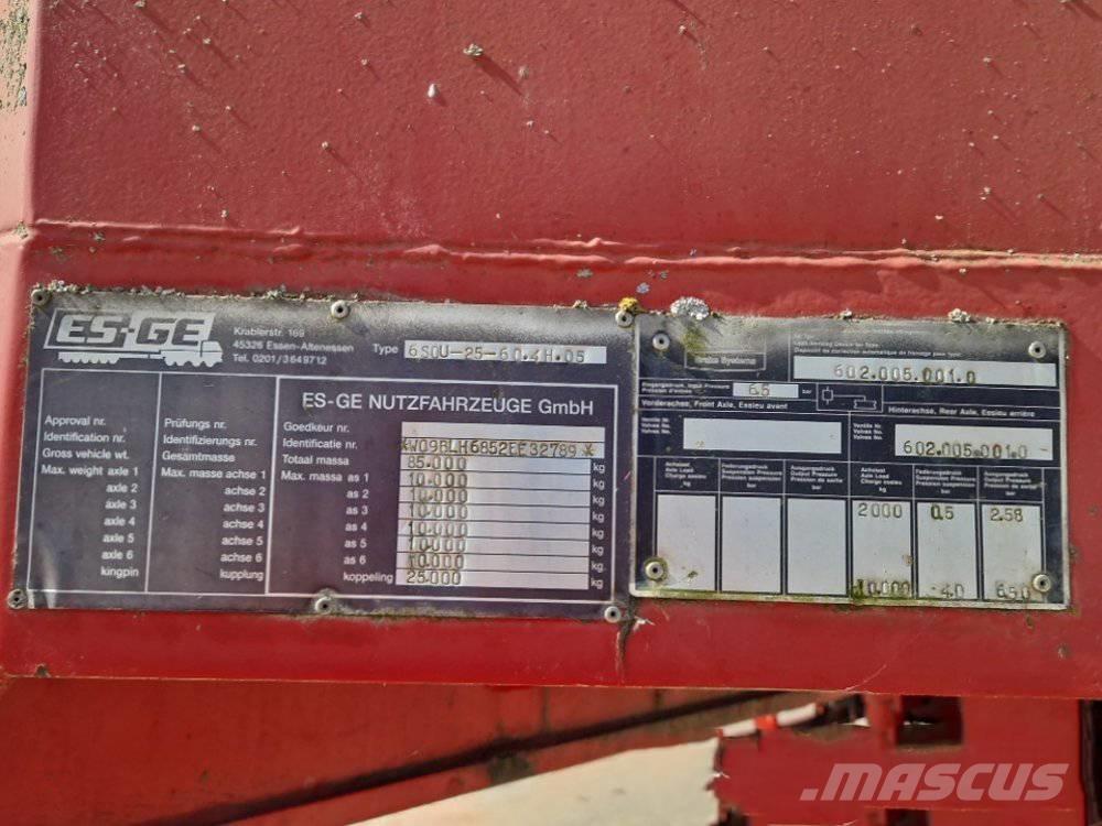 Es-ge 6S0U نصف مقطورة مسطحة منخفضة