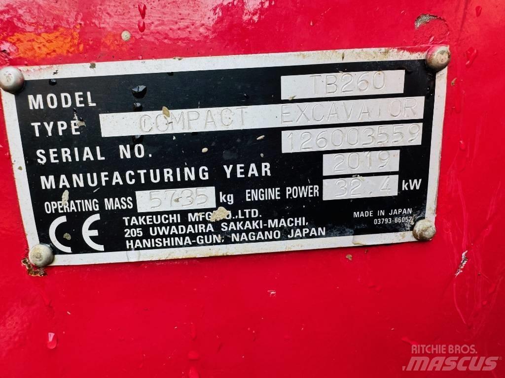Takeuchi TB 260 حفارات صغيرة أقل من 7 طن (حفارات صغيرة)