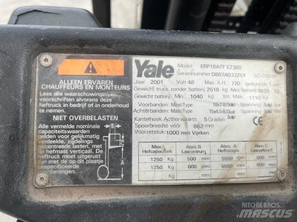 Yale ERP 18 ATF شاحنات ذات رافعات شوكية تعمل بالكهرباء