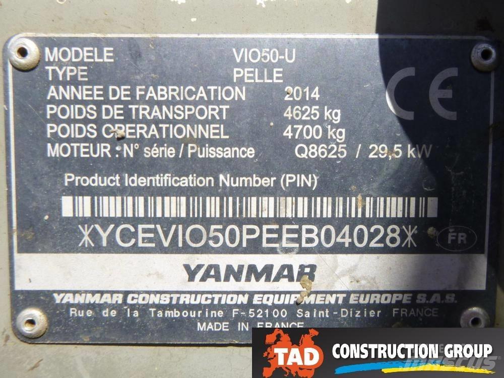 Yanmar Vio 50 U حفارات صغيرة أقل من 7 طن (حفارات صغيرة)