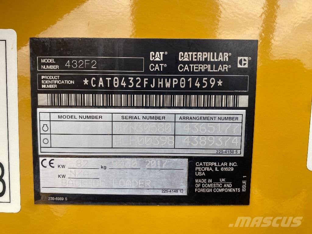 CAT 432 F لوادر ذات جرافات عكسية