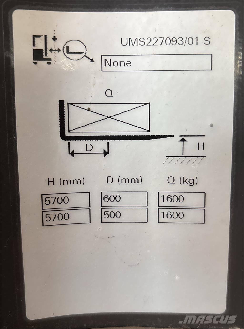 Atlet UMS160 شاحنة مناولة