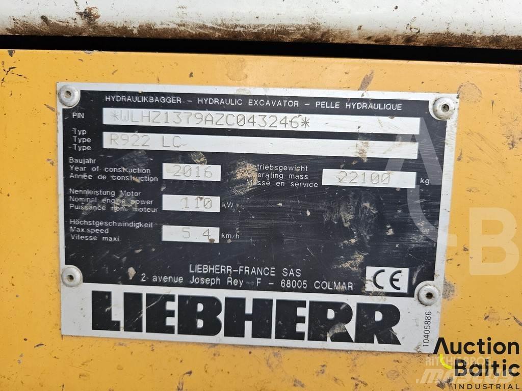 Liebherr R922 LC حفارات زحافة