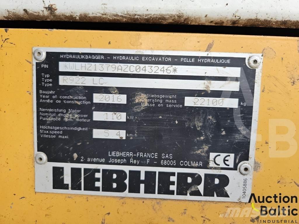 Liebherr R922 LC حفارات زحافة
