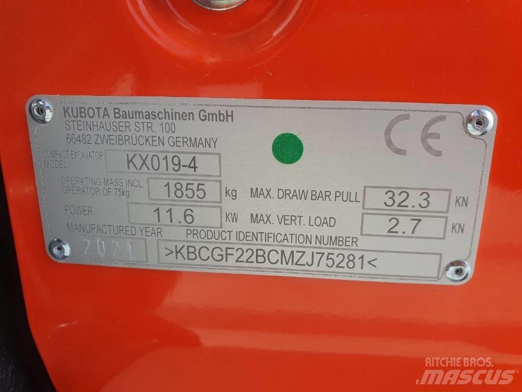 Kubota KX19-4   M334 حفارات صغيرة أقل من 7 طن (حفارات صغيرة)