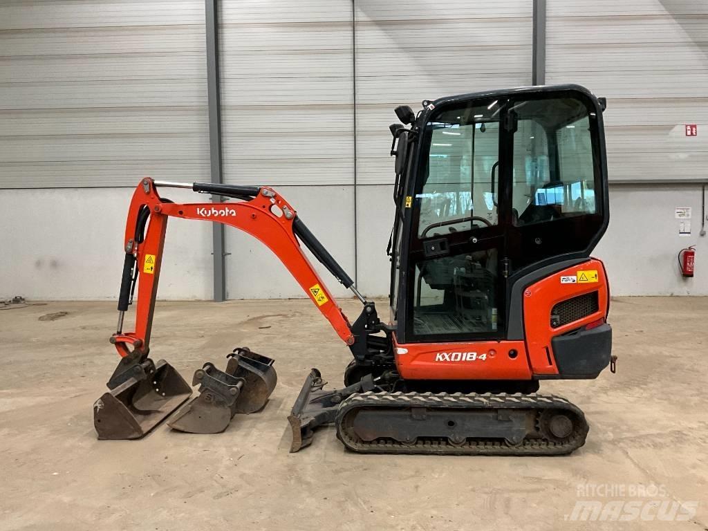 Kubota KX 018-4 حفارات صغيرة أقل من 7 طن (حفارات صغيرة)