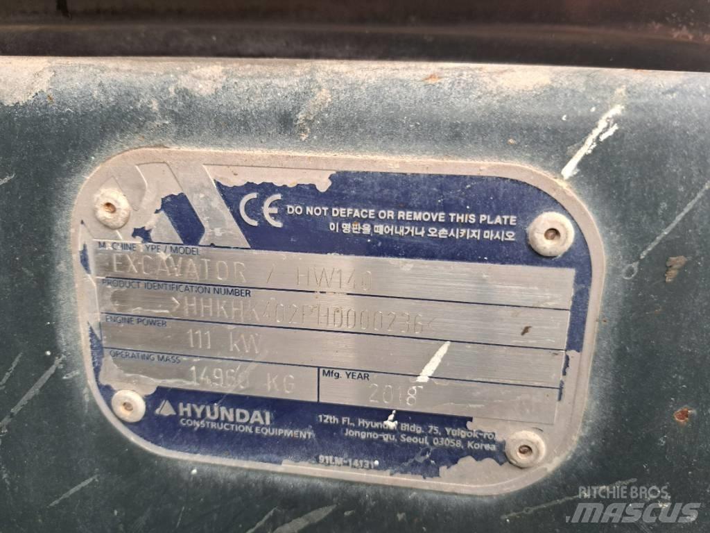 Hyundai HW140 حفارات بعجل