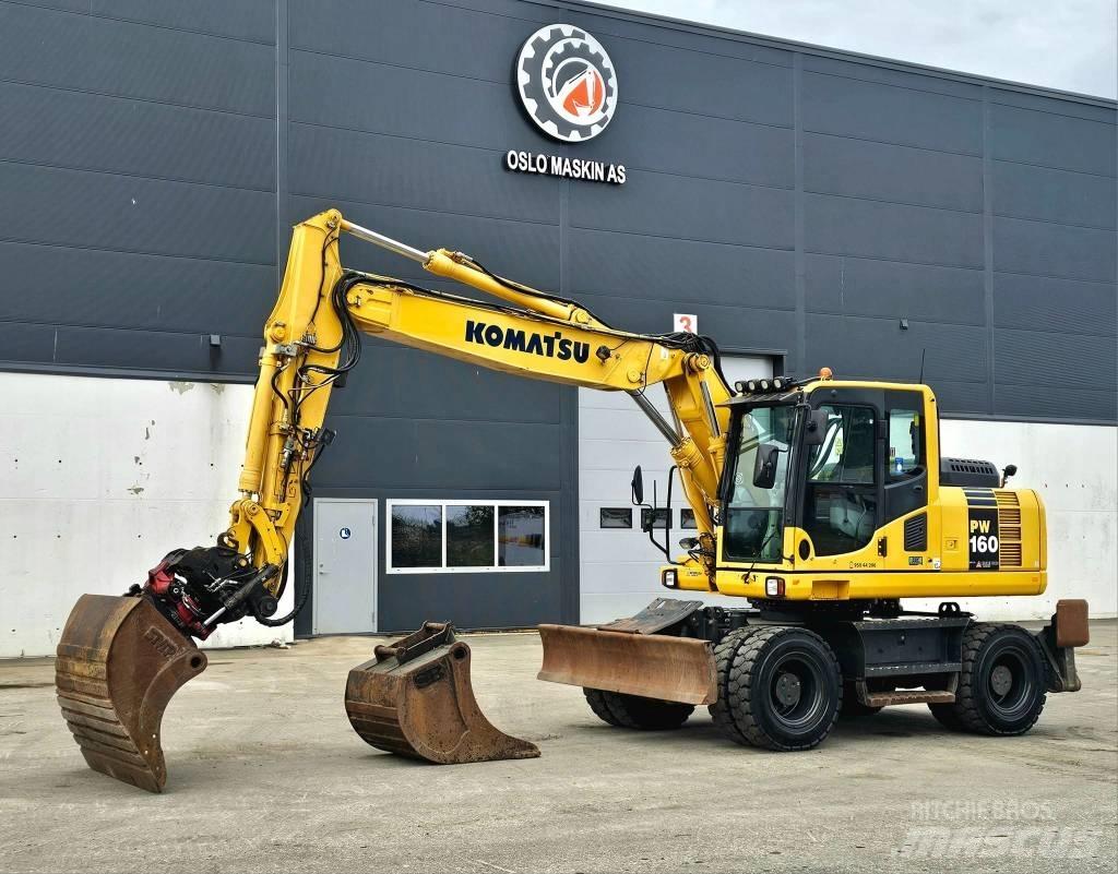 Komatsu pw 160 -8 حفارات بعجل