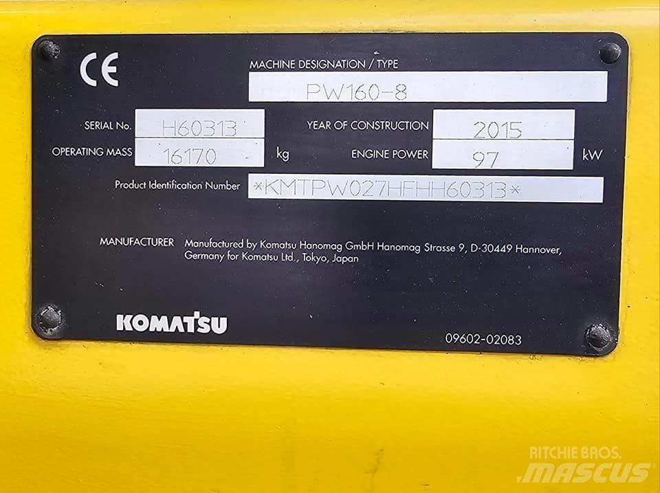 Komatsu pw 160 -8 حفارات بعجل