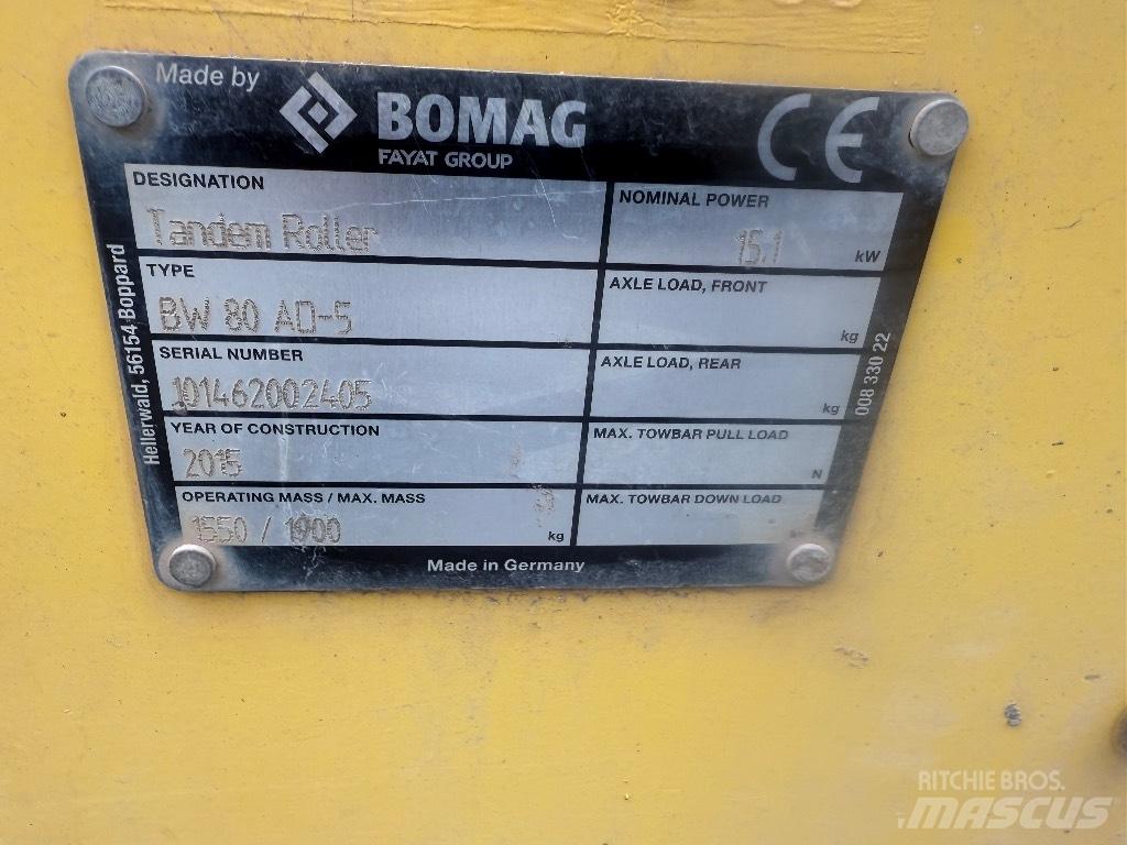 Bomag BW 80 AD-5 مداحل ثنائية الاسطوانة