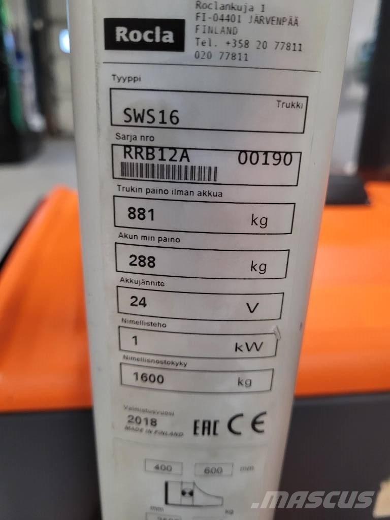 Rocla SWS 16 معدات التكديس الجوالة