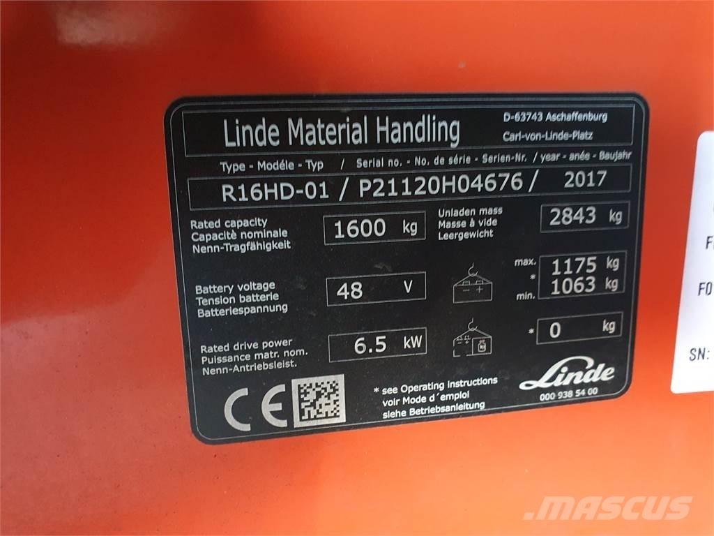 Linde R16HD شاحنة مناولة