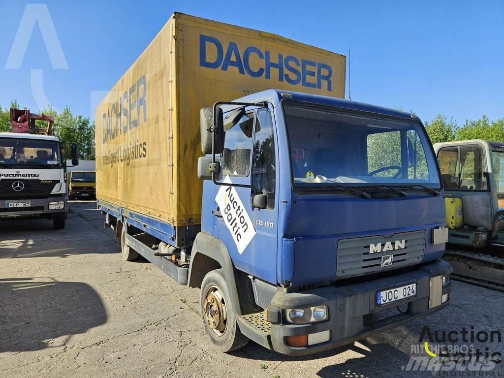 MAN 8.180 شاحنات بغطاء جانبي