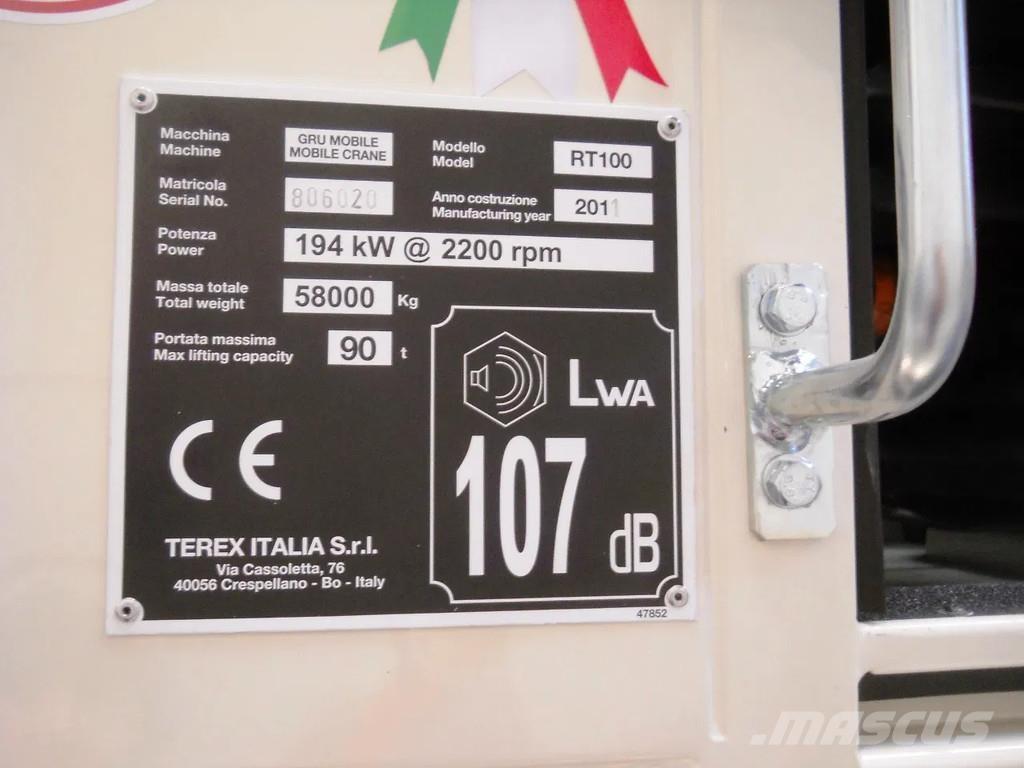 Terex RT100 رافعات الطرق الوعرة