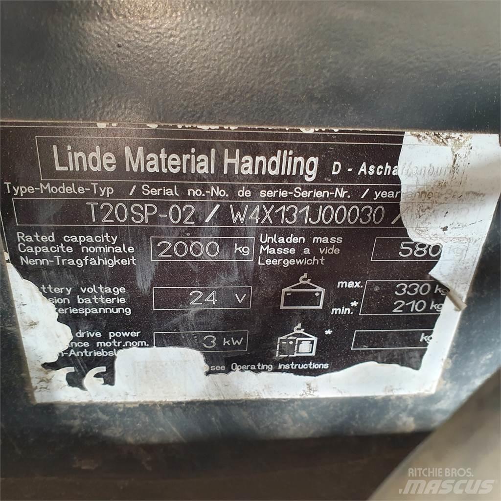 Linde T20SP kurz معدات الرفع منخفض المستوى