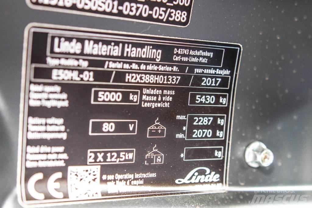 Linde E50HL-01 شاحنات ذات رافعات شوكية تعمل بالكهرباء