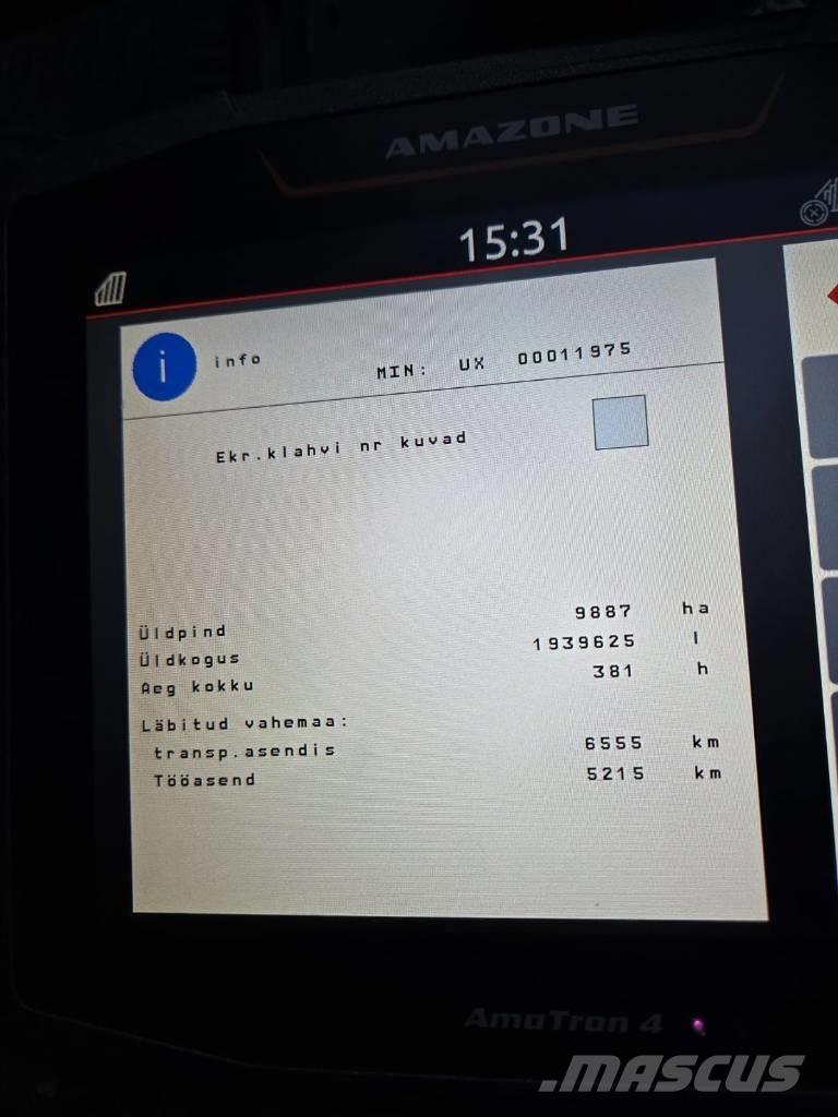 Amazone UX 4200 الرشاشات