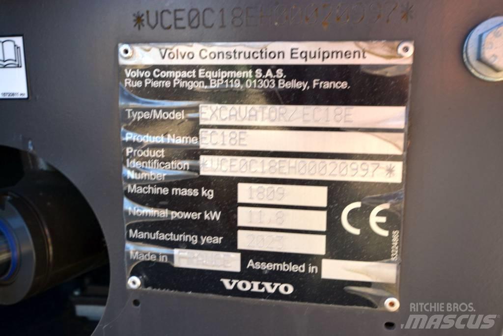 Volvo EC 18 E حفارات صغيرة أقل من 7 طن (حفارات صغيرة)
