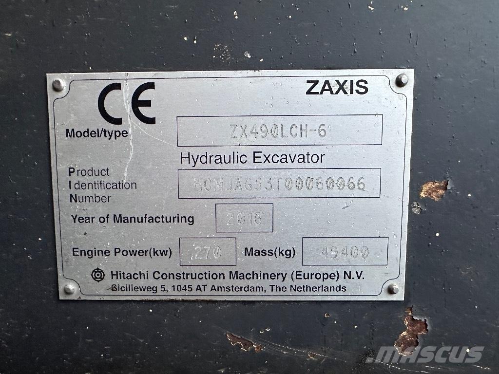 Hitachi ZX 490 LCH حفارات زحافة