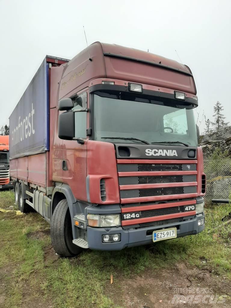 Scania R 124 شاحنات بغطاء جانبي