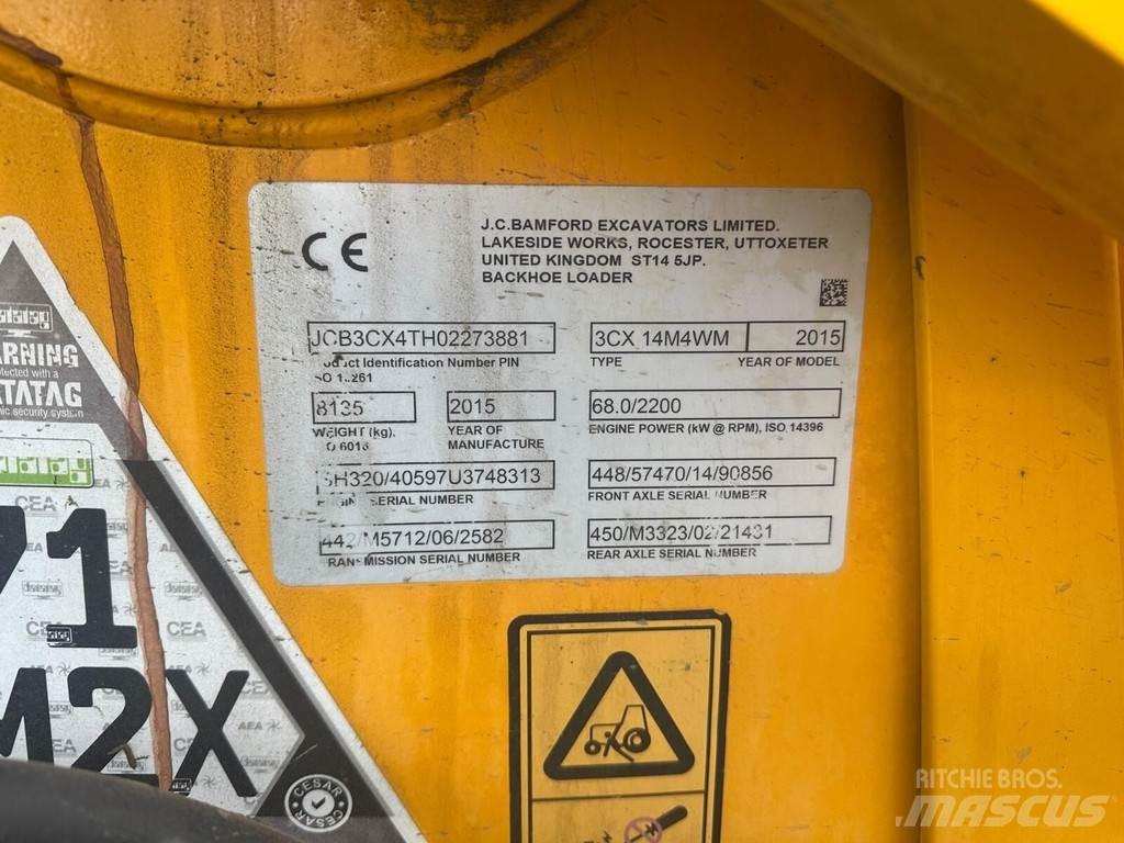 JCB 3CX 14M4WM لوادر ذات جرافات عكسية