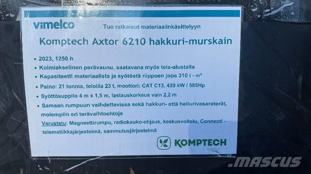 Komptech Axtor 6210 ماكينات تقطيع أخشاب الحراجة