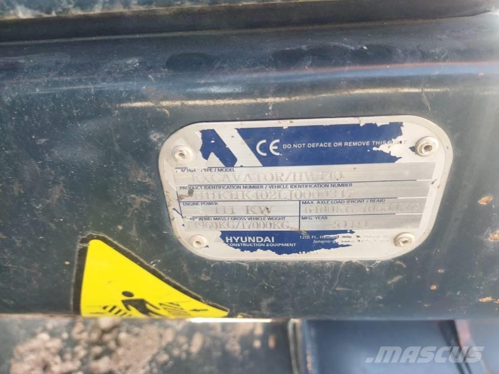 Hyundai HW 140 A حفارات بعجل