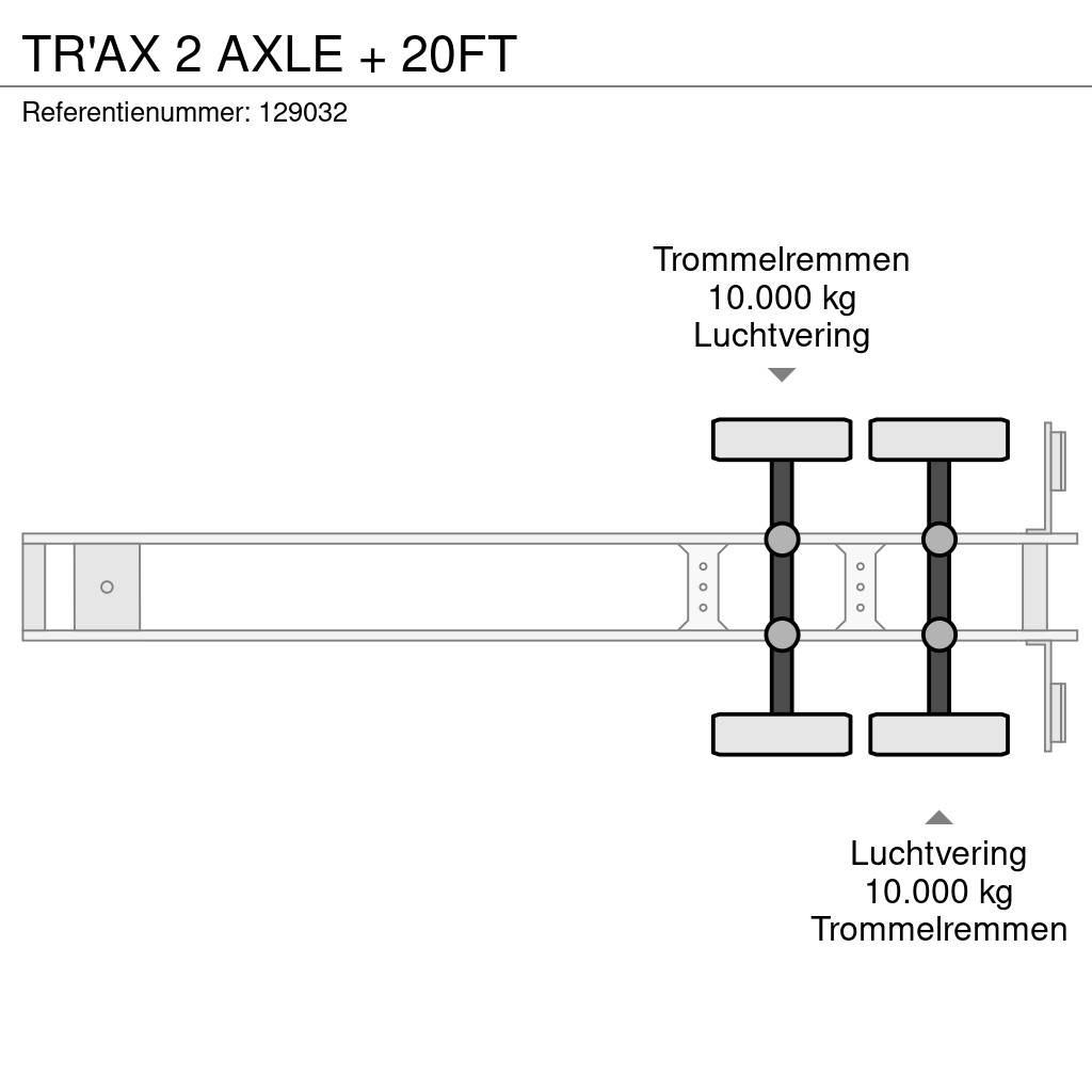  TR'AX 2 AXLE + 20FT نصف مقطورات حاويات