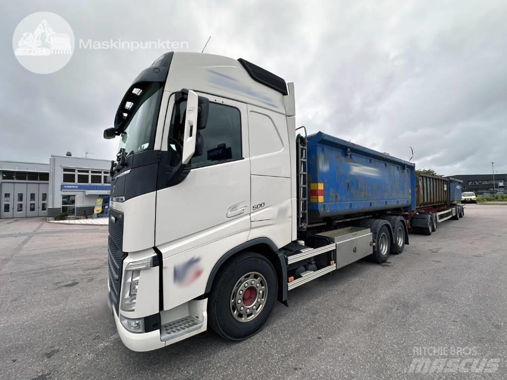 Volvo FH 500 EKIPAGE شاحنات الرافعات الخطافية