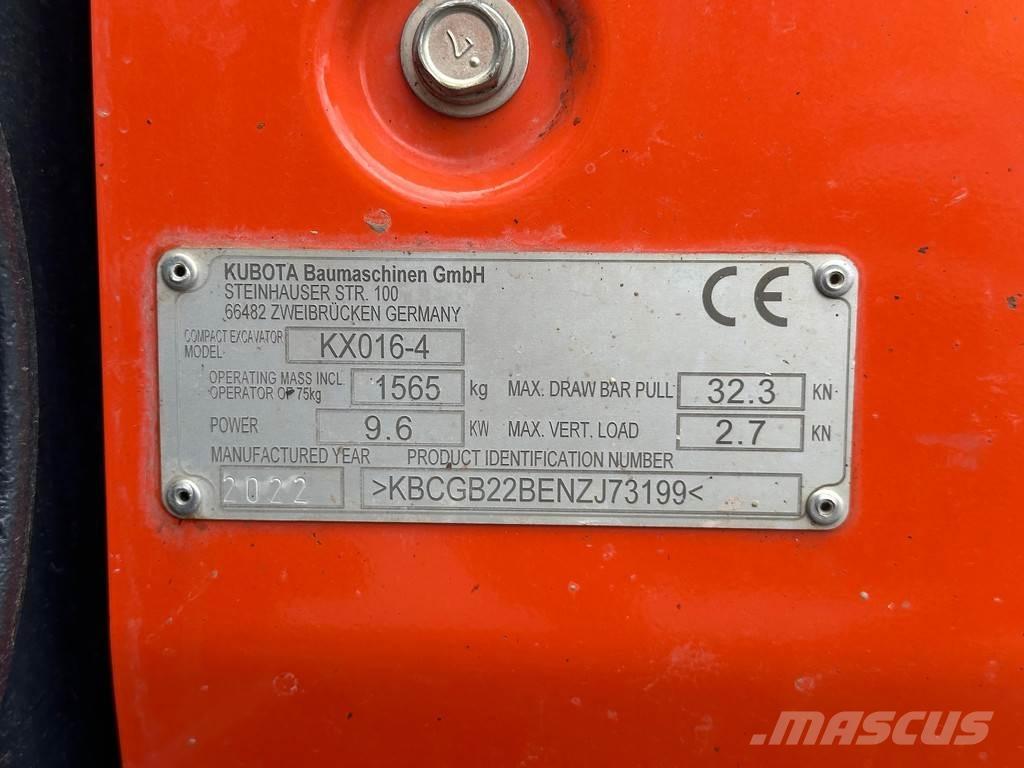 Kubota KX016-4 حفارات صغيرة أقل من 7 طن (حفارات صغيرة)