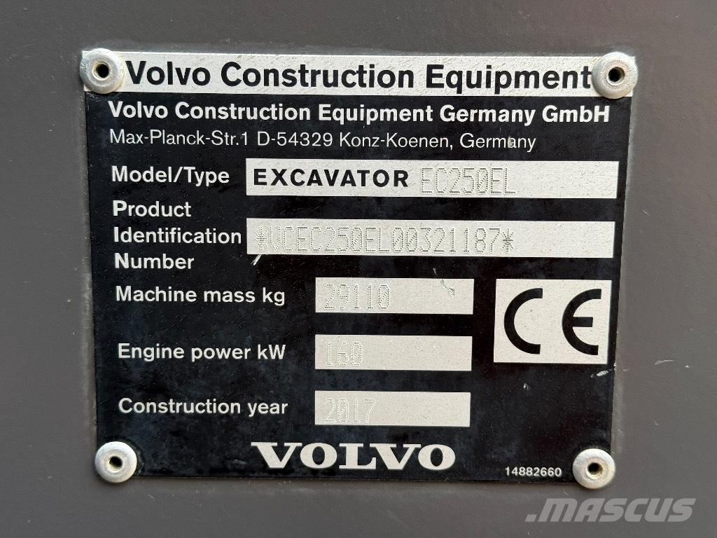 Volvo EC 250 EL حفارات زحافة