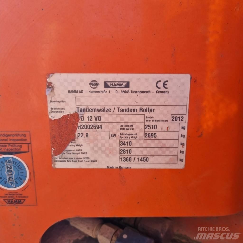 Hamm HD 12 VO مداحل ثنائية الاسطوانة
