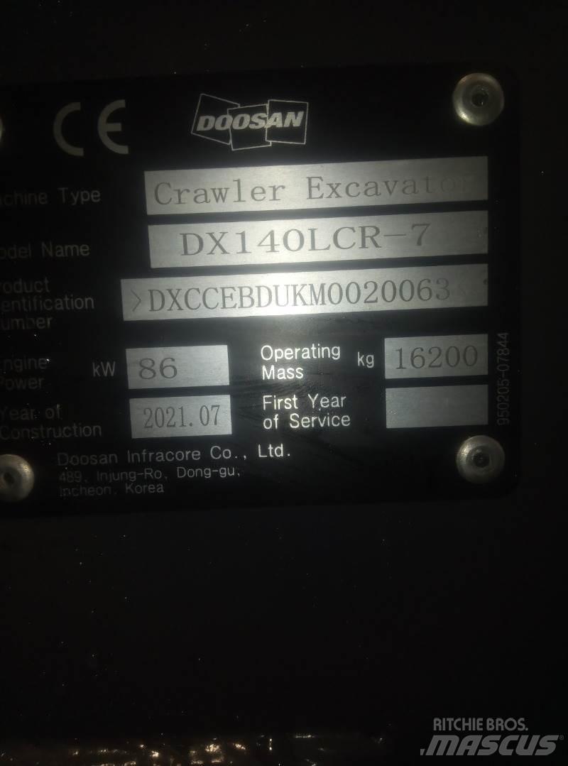 Doosan DX140LCR-7 حفارات زحافة