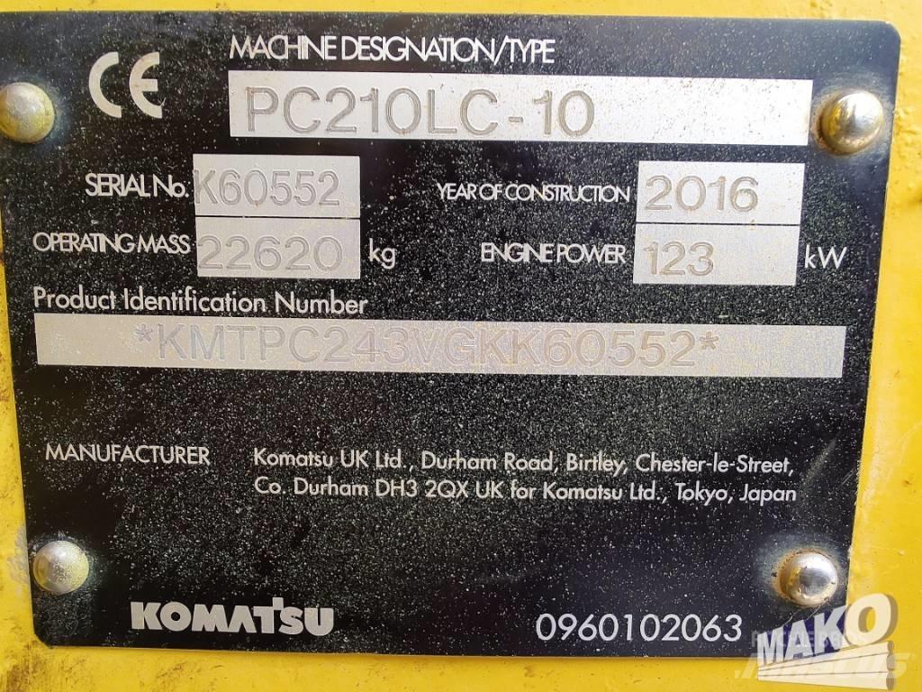 Komatsu PC 210 LC-10 حفارات زحافة