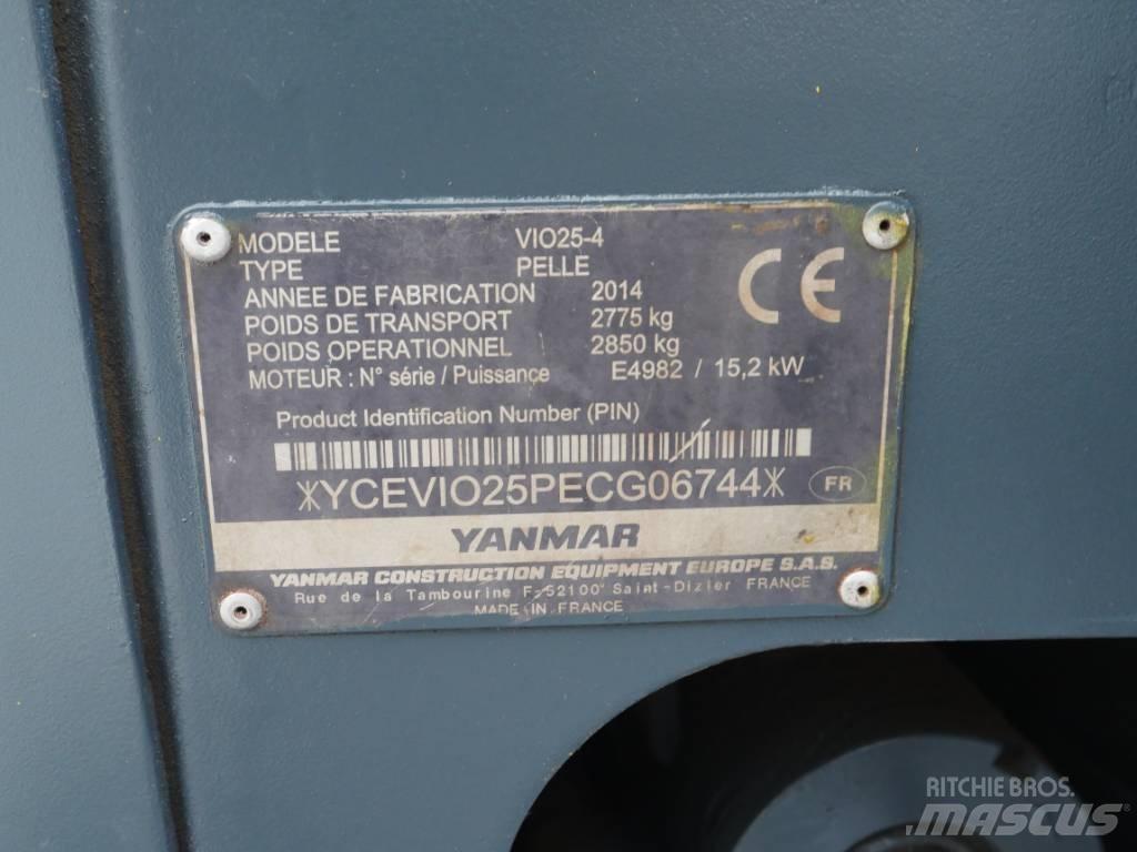 Yanmar Vio 25 حفارات صغيرة أقل من 7 طن (حفارات صغيرة)