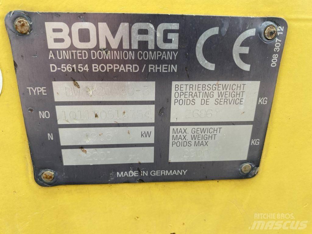 Bomag BW 120 AD دكاكات أفقية