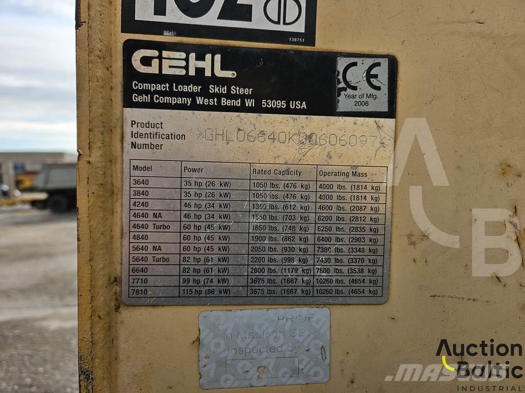 Gehl 6640 لوادر انزلاقية التوجيه