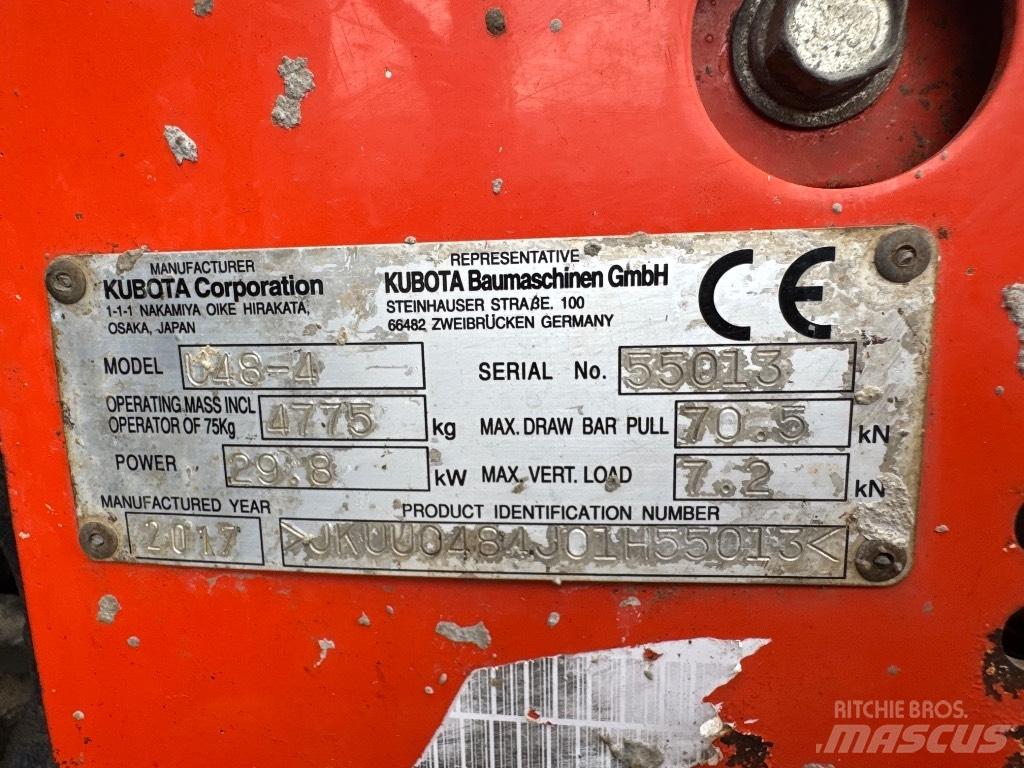 Kubota U 48-4 حفارات صغيرة أقل من 7 طن (حفارات صغيرة)