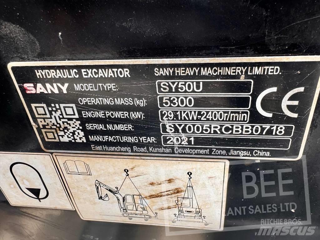 Sany SY 50 U حفارات صغيرة أقل من 7 طن (حفارات صغيرة)