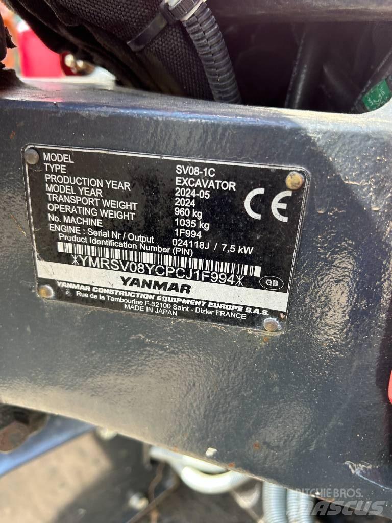Yanmar SV08-1C حفارات صغيرة أقل من 7 طن (حفارات صغيرة)