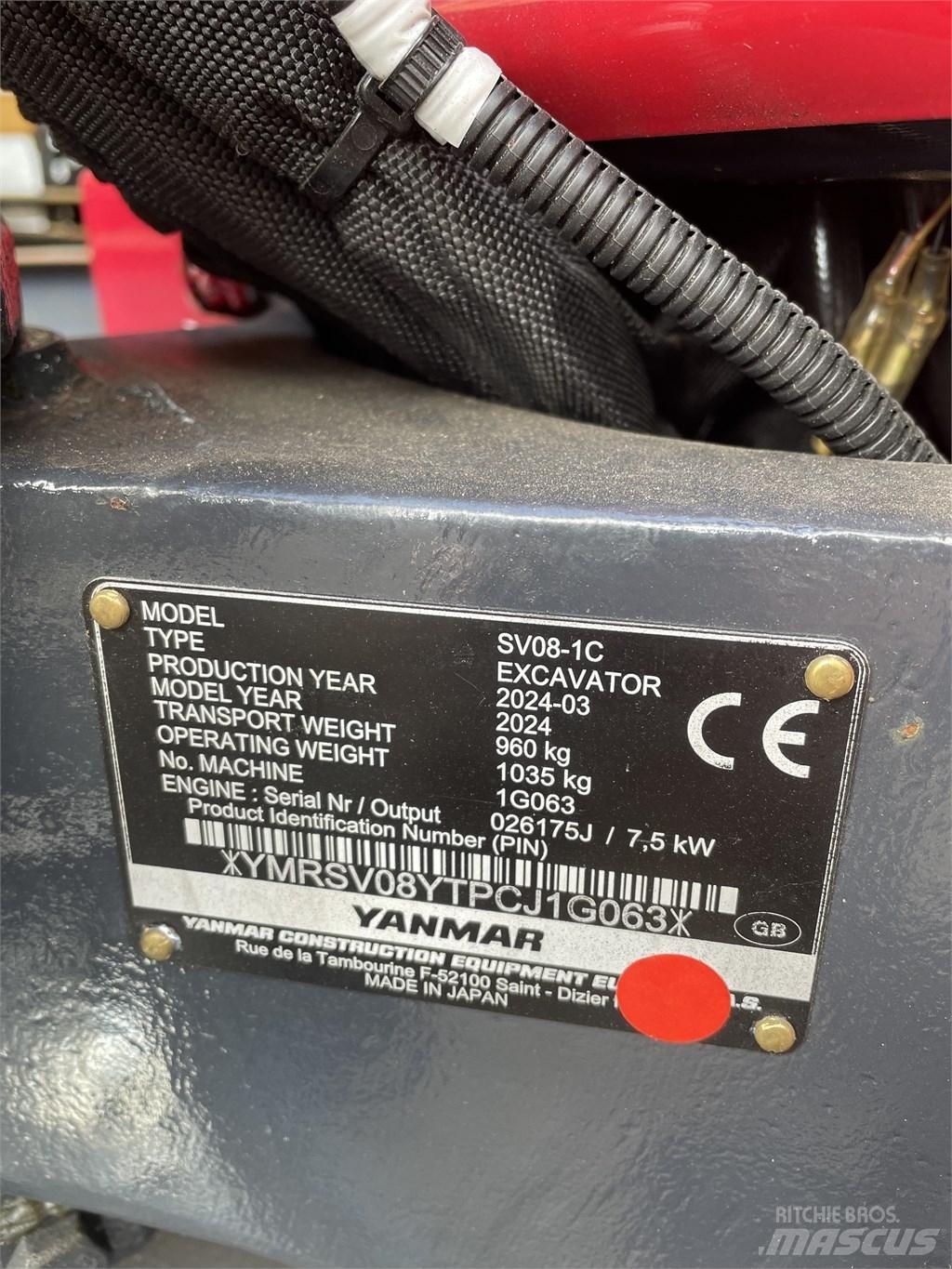 Yanmar SV 08 حفارات صغيرة أقل من 7 طن (حفارات صغيرة)