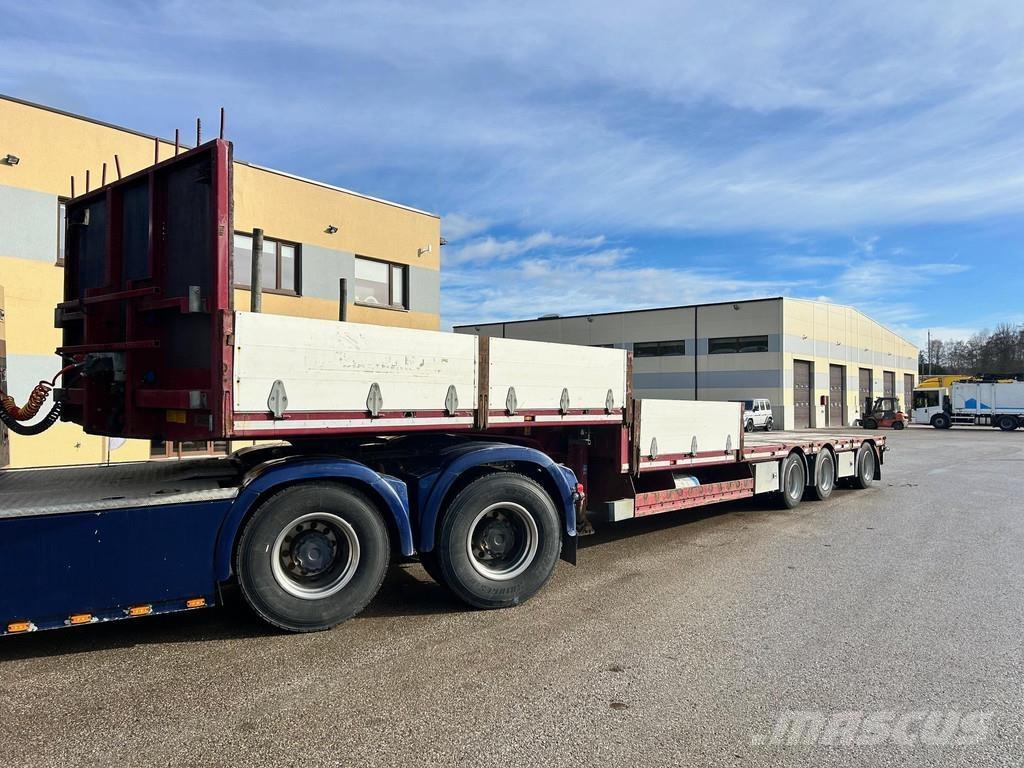 HRD 3-AXLE JUMBO نصف مقطورة مسطحة منخفضة
