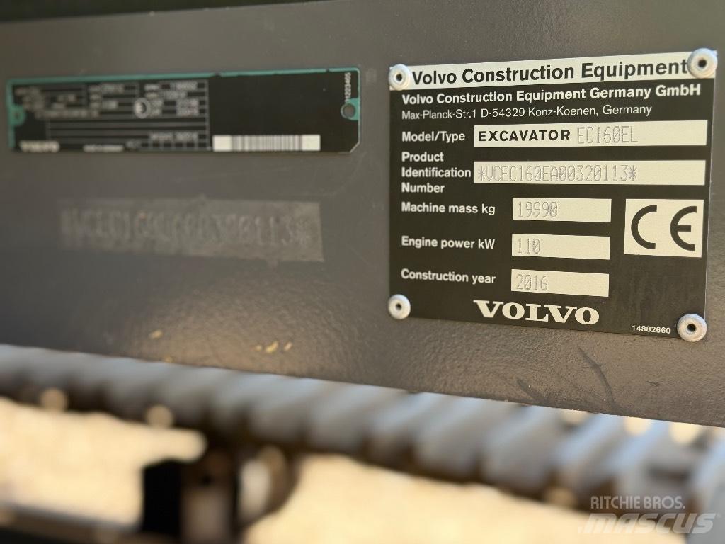 Volvo EC 160 EL حفارات زحافة