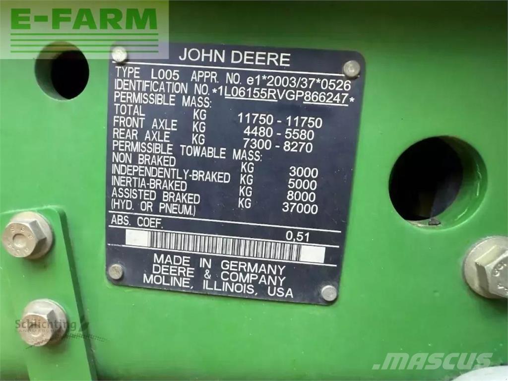 John Deere 6155r الجرارات