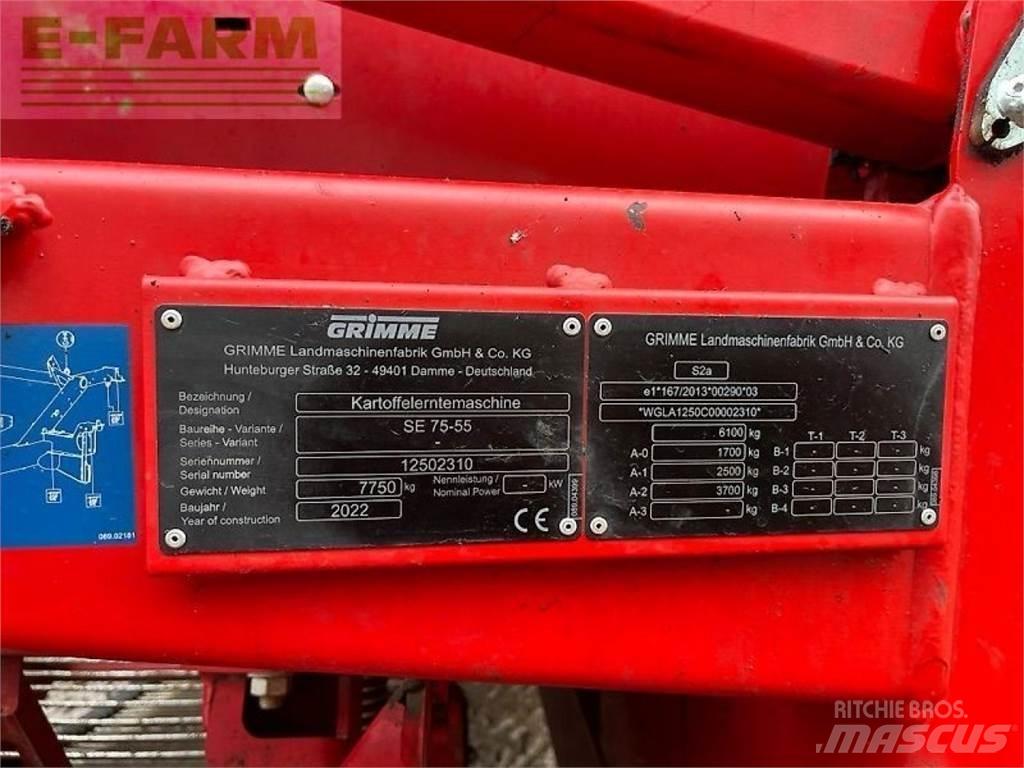 Grimme se 75-55 sb حفارات وحصادات البطاطس