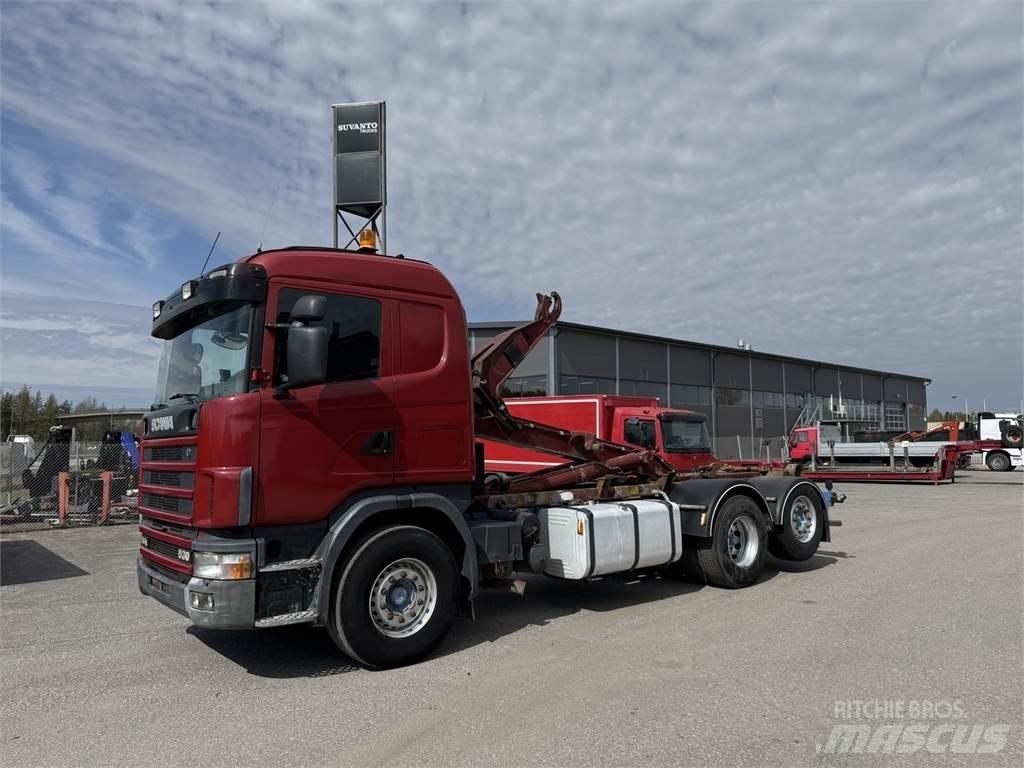Scania R144 6X2 شاحنات الرافعات الخطافية