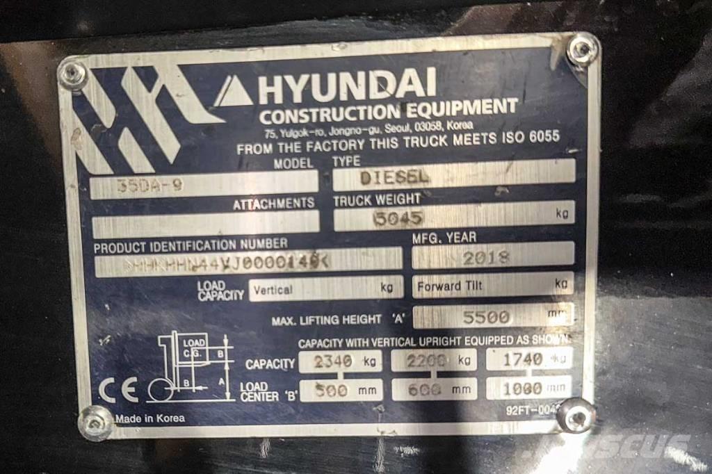 Hyundai 35 DA-9 شاحنات الديزل