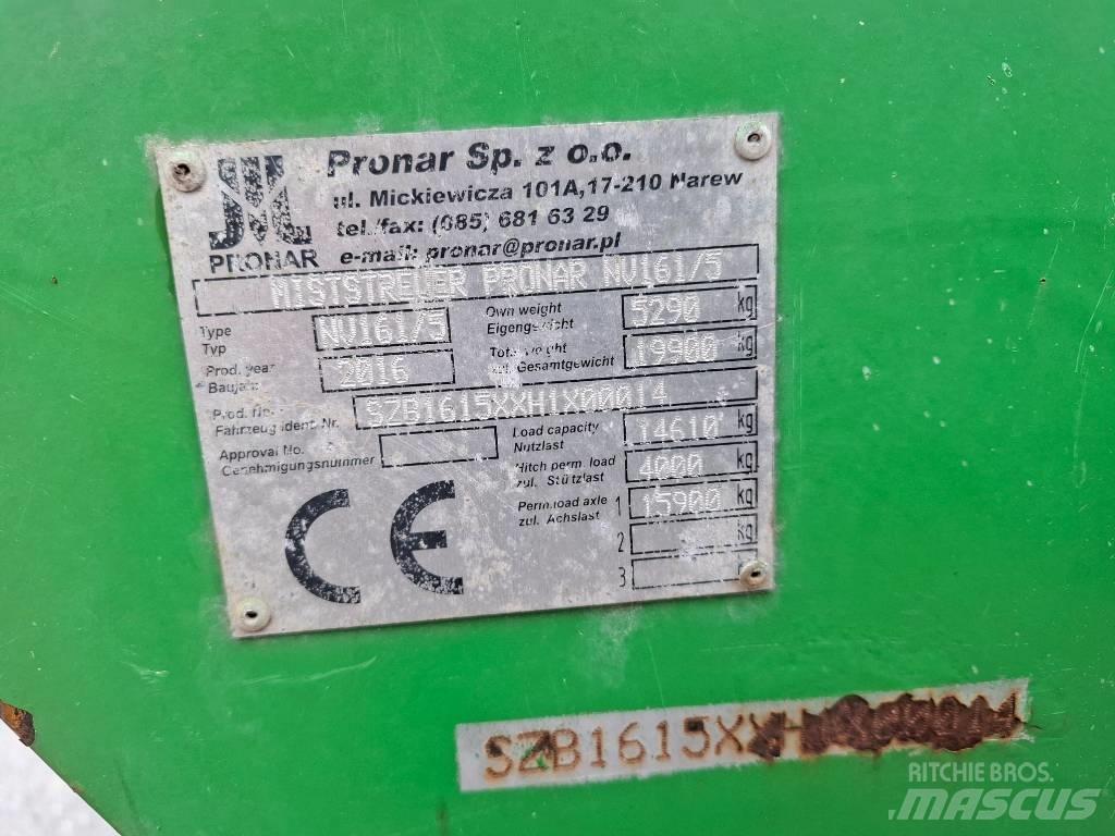 Pronar NV 161/5 معدات توزيع السماد العضوي