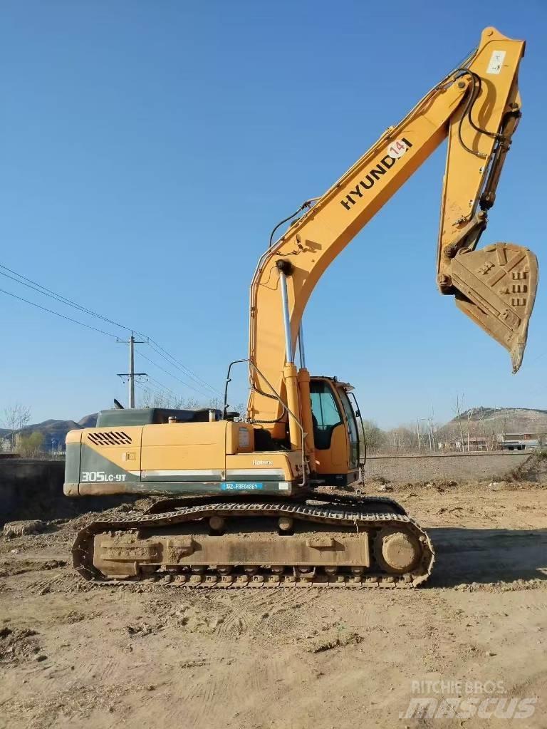 Hyundai R305lc-9t حفارات زحافة